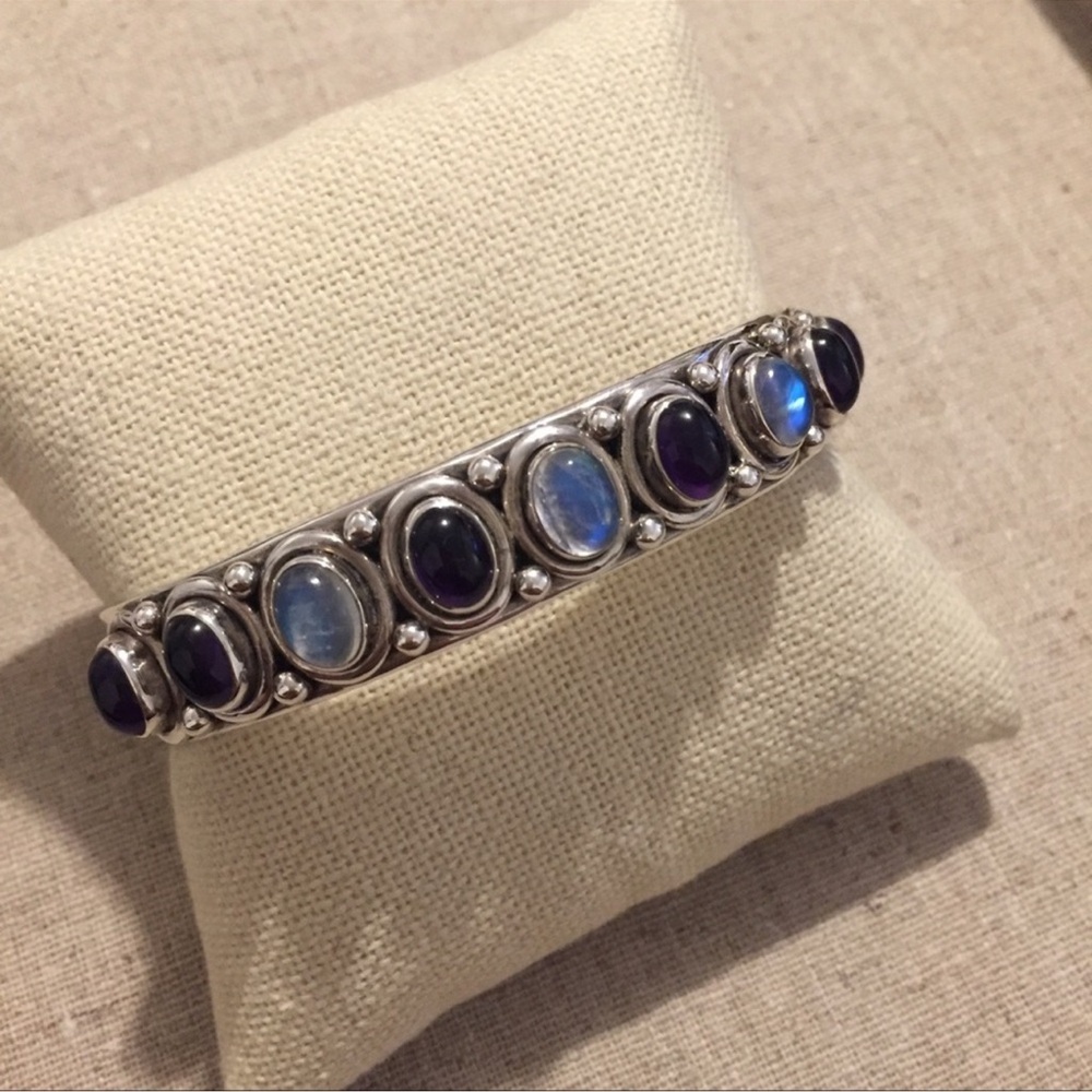 Nicky Butler | Bracelet | Sterling Cuff | Amethyst & Moonstone - Picture 10 of 16